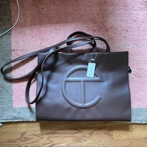 BRAND NEW WITH TAGS Telfar Large Shopping bag in Chocolate